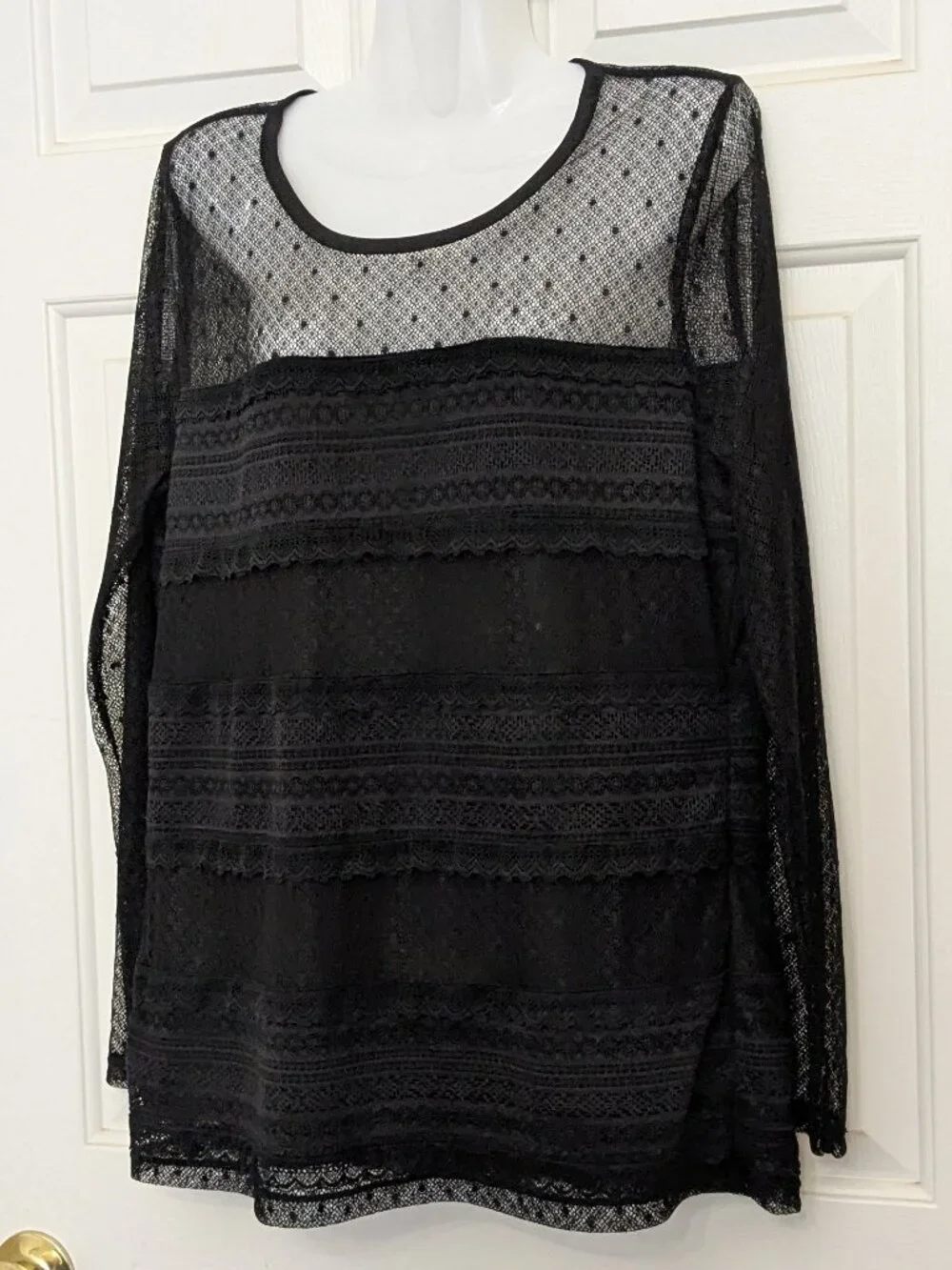 Michael Kors Women's Top Blouse  Size XL Black